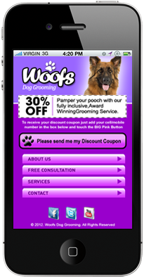 dog grooming mobile sites