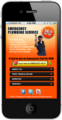 plumber mobile site
